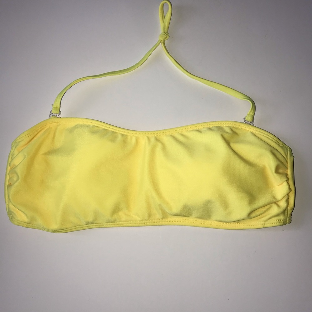 Last Call! Forever 21 Yellow Bandeau Bikini Top with Removable Strap